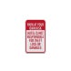Park At Own Risk Hotel Not Responsible Aluminum Sign (Diamond Reflective)