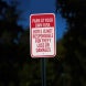 Park At Own Risk Hotel Not Responsible Aluminum Sign (Diamond Reflective)