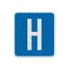 Hospital Symbol Aluminum Sign (Diamond Reflective)