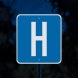Hospital Symbol Aluminum Sign (Diamond Reflective)