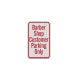 Barber Shop Customer Parking Only Aluminum Sign (EGR Reflective)