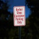 Barber Shop Customer Parking Only Aluminum Sign (EGR Reflective)