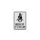 Buckle Up Its The Law Aluminum Sign (Diamond Reflective)