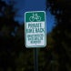 Unauthorized Bikes Will Be Removed Aluminum Sign (Diamond Reflective)