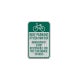 Bike Parking At Your Own Risk Aluminum Sign (HIP Reflective)