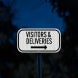 Visitors & Deliveries Parking Aluminum Sign (EGR Reflective)