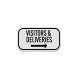 Visitors & Deliveries Parking Aluminum Sign (Diamond Reflective)