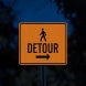 Pedestrian Detour Aluminum Sign (HIP Reflective)