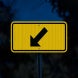 Left Diagonal Arrow Aluminum Sign (HIP Reflective)