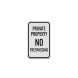 Washington No Trespassing Aluminum Sign (Diamond Reflective)