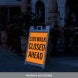 Sidewalk Closed Ahead Corflute Sign (Reflective)