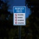 No Alcohol No Drugs Aluminum Sign (Diamond Reflective)