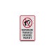 Weapons Are Prohibited On School Property Aluminum Sign (Diamond Reflective)