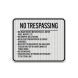 No Trespassing Rules Aluminum Sign (HIP Reflective)
