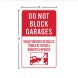 Do Not Block Garages Corflute Sign (Non Reflective)