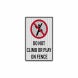 Do Not Climb Or Play On Fence Decal (EGR Reflective)
