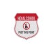 No Alcohol Past This Point Shield Aluminum Sign (Diamond Reflective)