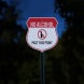 No Alcohol Past This Point Shield Aluminum Sign (Diamond Reflective)