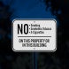 No Smoking Smokeless Tobacco Aluminum Sign (Diamond Reflective)