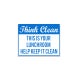Help Keep Your Lunchroom Clean Decal (Non Reflective)