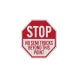 Stop, No Semi Trucks Aluminum Sign (HIP Reflective)