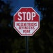 Stop, No Semi Trucks Aluminum Sign (HIP Reflective)