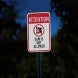Attention Gum Is Not Allowed Aluminum Sign (HIP Reflective)