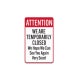 We Are Temporarily Closed Decal (Non Reflective)