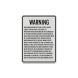Washington Agritourism Liability Aluminum Sign (EGR Reflective)