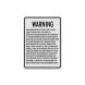 Washington Agritourism Liability Aluminum Sign (Diamond Reflective)