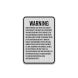 Virginia Agritourism Liability Aluminum Sign (EGR Reflective)