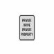 Private Drive Private Property Aluminum Sign (HIP Reflective)