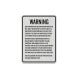 Indiana Agritourism Liability Aluminum Sign (EGR Reflective)