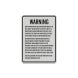 Indiana Agritourism Liability Aluminum Sign (HIP Reflective)