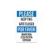 Bilingual Gate Decal (Non Reflective)