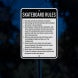 Nevada Skateboard Rules Aluminum Sign (Diamond Reflective)