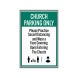 Church Parking Only Corflute Sign (Non Reflective)