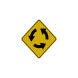 Clockwise Roundabout Symbol Aluminum Sign (HIP Reflective)