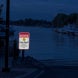 Water May Rise Without Warning Aluminum Sign (HIP Reflective)