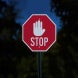 Stop With A Hand Symbol Aluminum Sign (EGR Reflective)