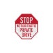 No Thru Traffic Private Drive Aluminum Sign (Diamond Reflective)