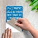 Practice Social Distancing While Inside Fitness Center Decal (Non Reflective)