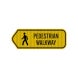 Pedestrian Walkway Aluminum Sign (HIP Reflective)