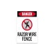 Razor Wire Fence Decal (Non Reflective)