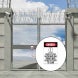 Protected By Razor Wire Decal (Non Reflective)