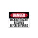 Lockout Tagout Required Decal (Non Reflective)