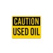 Used Oil Hazard Decal (Non Reflective)