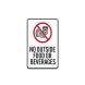 Food Cafeteria Lunchroom No Outside Food or Beverages Decal (Non Reflective)