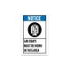ANSI Lab Coats Must Be Worn Decal (Non Reflective)