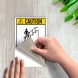 ANSI Steep Stairwell Use Handrails Decal (Non Reflective)